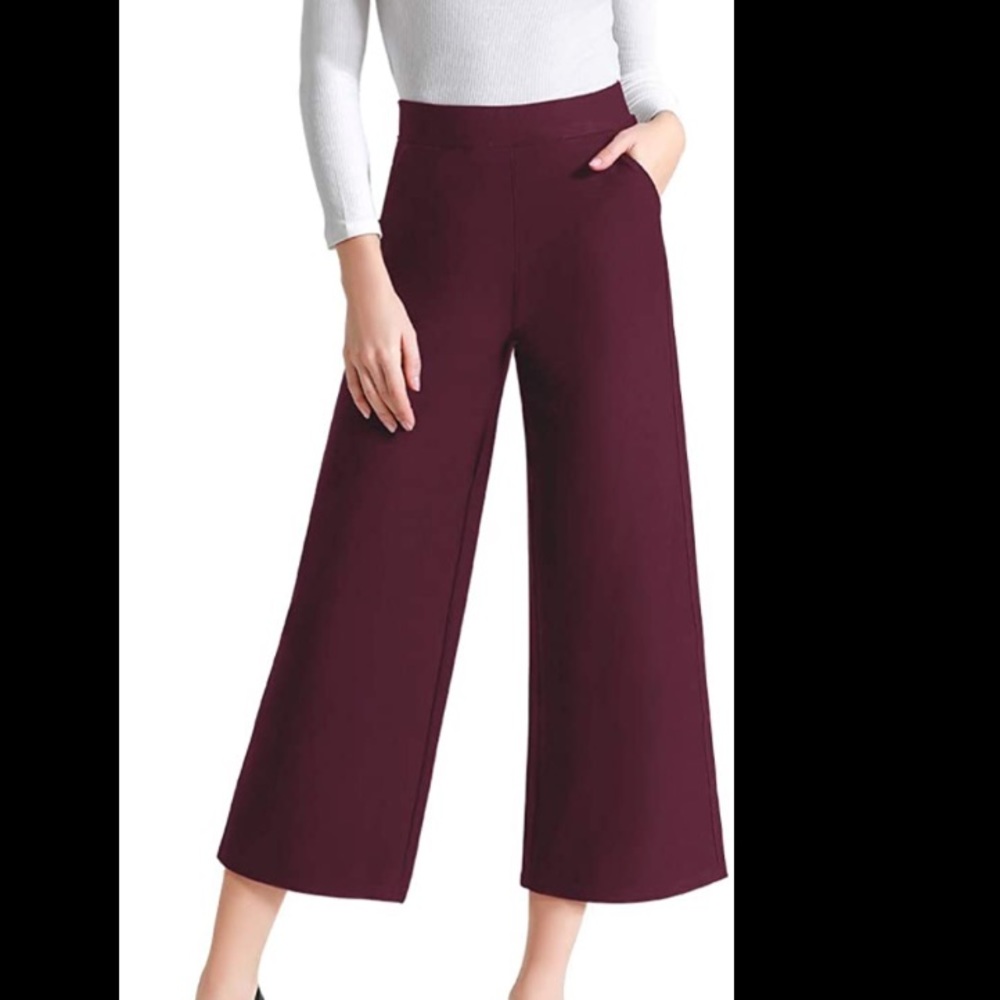 Crop wide-legged pants